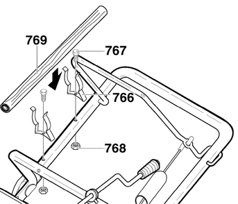 Clearing Stick Diagram and Parts List for 620301X54NC 2004 Briggs and Stratton Snow Blower